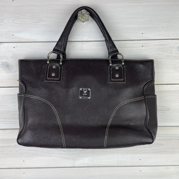 MCM Munchen Brown Leather Hand Bag Satchel Ladies Purse No. C3836 - Picture 1 of 9